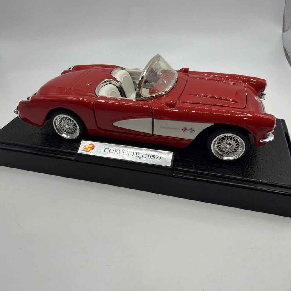 1957 Chevy Corvette Convertible Red 1:24 Diecast Model‎ Car Vintage Collectible